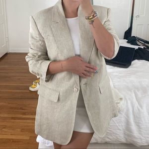 song of style linen blazer